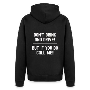 Anwalt - Unisex Premium Bio Zip Hoodie - Schwarz - Hinten - Nico (187cm)