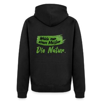 Lustiger Maler Spruch Malerei Kunstschüler Natur - Unisex Premium Bio Zip Hoodie - Schwarz - Hinten - Nico (187cm)