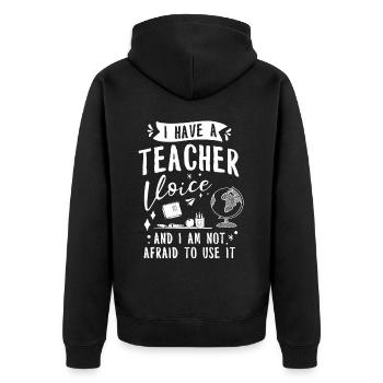 Teacher School Teacher 6th grade Primary school - Unisex Premium Organic Zip Hoodie - black - Back - Nico (187cm)