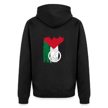 Palestine - Veste à capuche bio Premium Unisexe - noir - Dos - Nico (187cm)