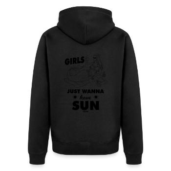Maman Sirène Cadeau de Natation - Veste à capuche bio Premium Unisexe - noir - Dos - Nico (187cm)