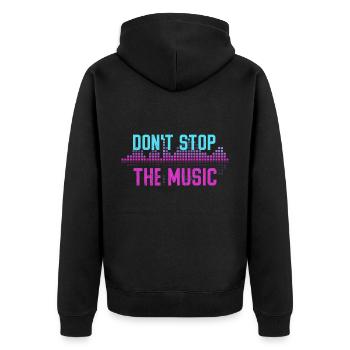 Disc Jockey DJ Rave Synthesizer Gift CD Mixer - Unisex Premium Organic Zip Hoodie - black - Back - Nico (187cm)