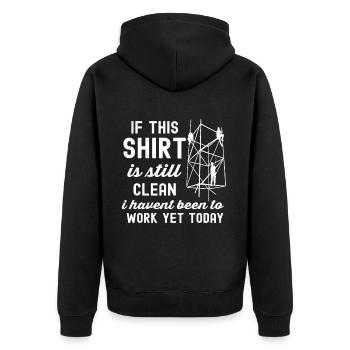 Scaffolding Builder Gift Work Occupation Construction Worker Job - Unisex Premium Organic Zip Hoodie - black - Back - Nico (187cm)