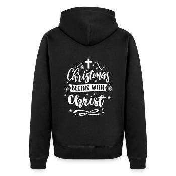Christianisme Dieu Jésus Don Église Religion - Veste à capuche bio Premium Unisexe - noir - Dos - Nico (187cm)