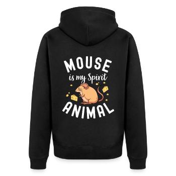 Souris Souris Cadeau Rat Rongeur Souris Souris Lousemaus - Veste à capuche bio Premium Unisexe - noir - Dos - Nico (187cm)