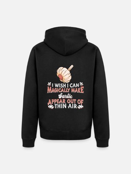 Garlic Spice Knobi Knofi - Unisex Premium Organic Zip Hoodie - black