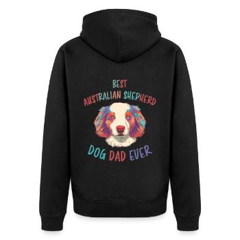 Berger australien Papa Fun Shepherd Dog Cadeau - Veste à capuche bio Premium Unisexe - noir - Dos - Nico (187cm)