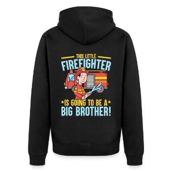 Firefighting Firefighter Firefighter Fireman Fire - Unisex Premium Organic Zip Hoodie - black - Back - Nico (187cm)