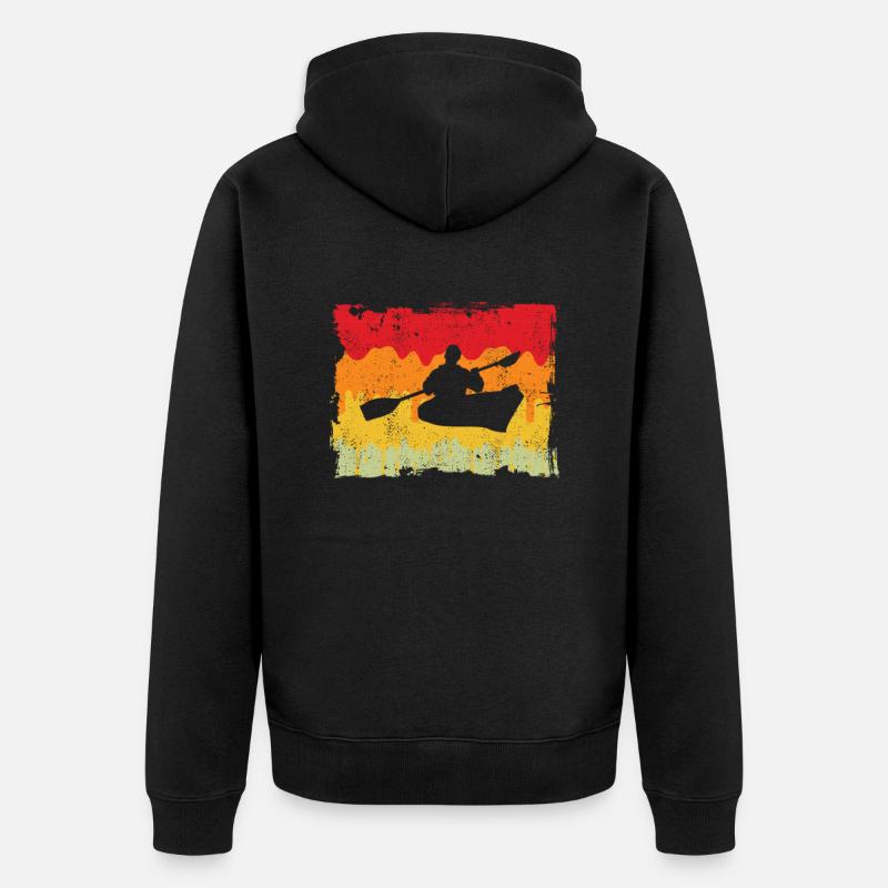Canoë Rétro - Veste à capuche bio Premium Unisexe - noir