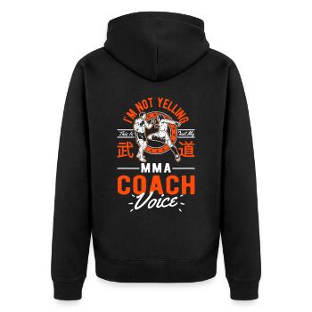I Don’t Scream - Entraîneur de MMA - Veste à capuche bio Premium Unisexe - noir - Dos - Nico (187cm)