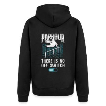 Parkour Free Running Traceur - Veste à capuche bio Premium Unisexe - noir - Dos - Nico (187cm)