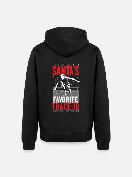 Parkour Free Running Traceur - Unisex Premium Organic Zip Hoodie - black