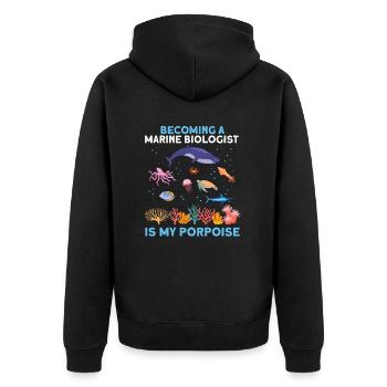 Whale Ocean Sea Biologiste marin Biologie marine - Veste à capuche bio Premium Unisexe - noir - Dos - Nico (187cm)