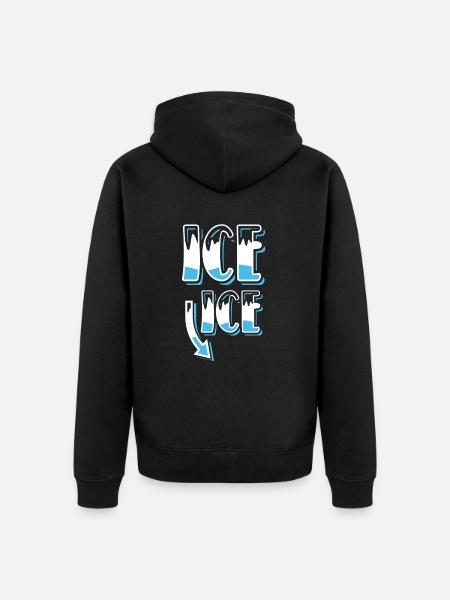Schwangerschaft Ankündigung - Unisex Premium Bio Zip Hoodie - Schwarz
