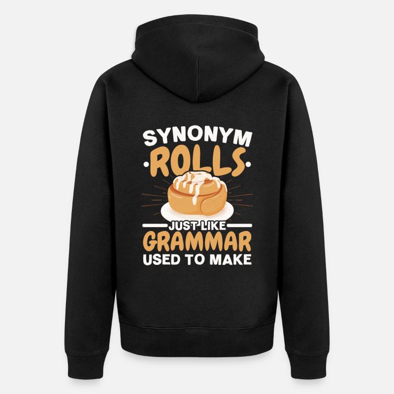 Grammatik-Polizei Englisch-Lehrer Englisch-Schreib - Unisex Premium Bio Zip Hoodie - Schwarz