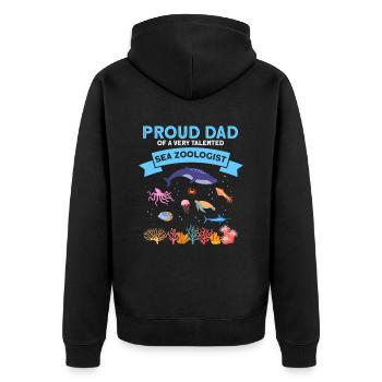Fier papa Zooologiste de l’océan Zooologie Mer - Veste à capuche bio Premium Unisexe - noir - Dos - Nico (187cm)