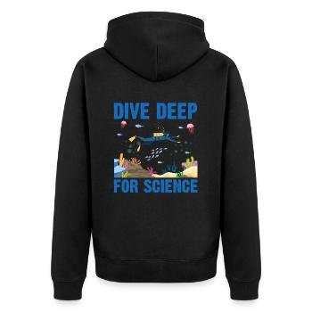Diving Diver Scientist Marine Biologist Ozea - Unisex Premium Organic Zip Hoodie - black - Back - Nico (187cm)