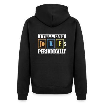 Je dis périodiquement aux JOKEs de papa - Veste à capuche bio Premium Unisexe - noir - Dos - Nico (187cm)