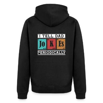 Je dis périodiquement aux JOKEs de papa - Veste à capuche bio Premium Unisexe - noir - Dos - Nico (187cm)