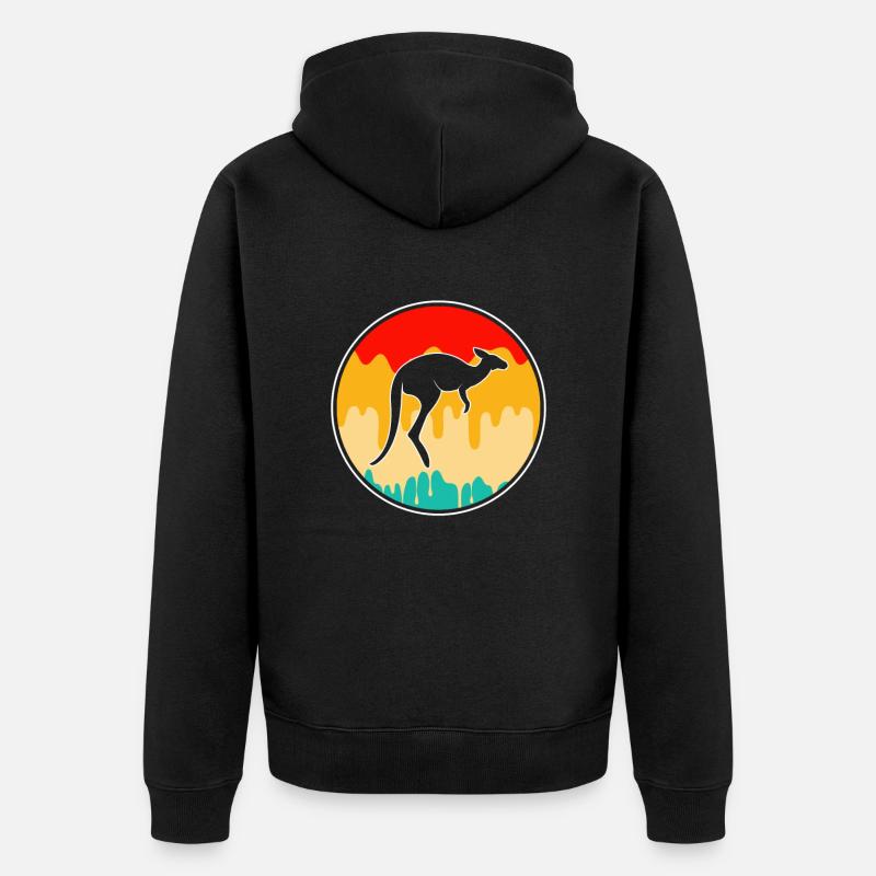 Kangourou Rétro - Veste à capuche bio Premium Unisexe - noir