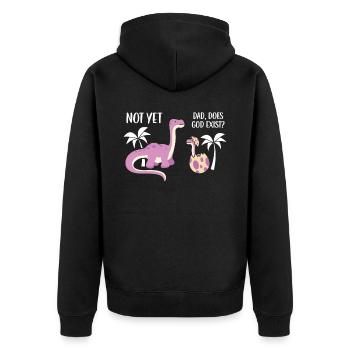 Agnosticism Atheism Anti-Religion Agnostic Devil - Unisex Premium Organic Zip Hoodie - black - Back - Nico (187cm)