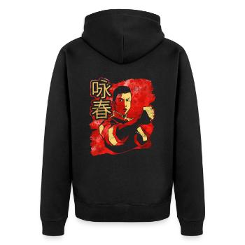 Wing Chun Entraînement aux arts martiaux Entraîneur d’arts martiaux - Veste à capuche bio Premium Unisexe - noir - Dos - Nico (187cm)