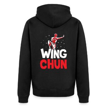Wing Chun Entraînement Arts Martiaux Entraîneur Arts Martiaux - Veste à capuche bio Premium Unisexe - noir - Dos - Nico (187cm)