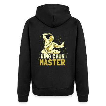Wing Chun Maître Entraîneur Arts Martiaux Arts Martiaux Arts Martiaux - Veste à capuche bio Premium Unisexe - noir - Dos - Nico (187cm)