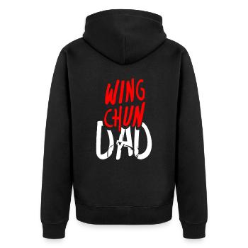 Wing Chun Papa Arts Martiaux Arts Martiaux Entraîneur - Veste à capuche bio Premium Unisexe - noir - Dos - Nico (187cm)