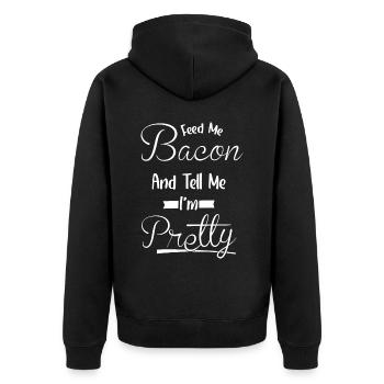Nourrissez-moi - Food Bacon - Veste à capuche bio Premium Unisexe - noir - Dos - Nico (187cm)