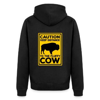 Bison Buffalo Water Buffalo National Park - Unisex Premium Organic Zip Hoodie - black - Back - Nico (187cm)