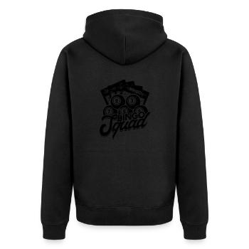 Bingo Squad Funny Bingo Lover - Bingo Hall Casino - Unisex Premium Organic Zip Hoodie - black - Back - Nico (187cm)