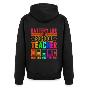 Enseignant Enseignant - Veste à capuche bio Premium Unisexe - noir - Dos - Nico (187cm)
