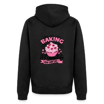 La cuisson est une chimie que vous pouvez manger - Pâtisserie sucrée - Veste à capuche bio Premium Unisexe - noir - Dos - Nico (187cm)