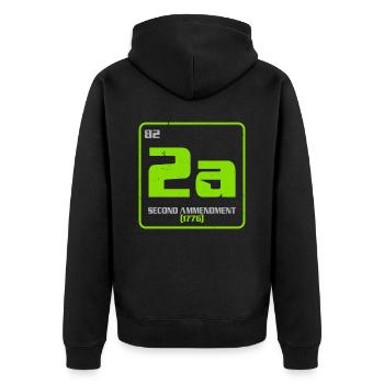 Second Amendment Gun Rights 2nd Amendment America - Unisex Premium Organic Zip Hoodie - black - Back - Nico (187cm)