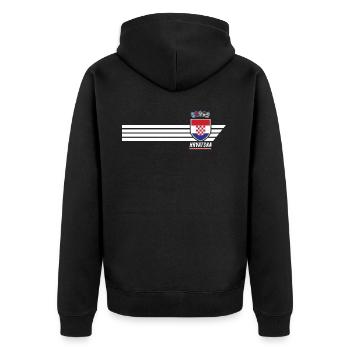Croatia Hrvatska Patriotism Football Fan Jersey - Unisex Premium Organic Zip Hoodie - black - Back - Nico (187cm)