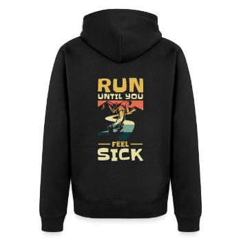Jogger Runner Marathon Jogging Ski de fond - Veste à capuche bio Premium Unisexe - noir - Dos - Nico (187cm)