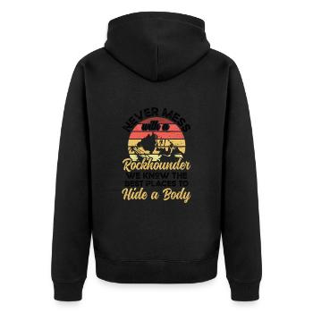 Ne jouez jamais avec un Rockhounder - Veste à capuche bio Premium Unisexe - noir - Dos - Nico (187cm)