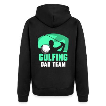 Golf Papa Équipe Golfeur Père Fête des Pères Papa - Veste à capuche bio Premium Unisexe - noir - Dos - Nico (187cm)