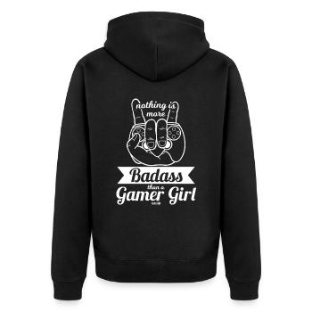 console de jeu cool pour filles - Veste à capuche bio Premium Unisexe - noir - Dos - Nico (187cm)