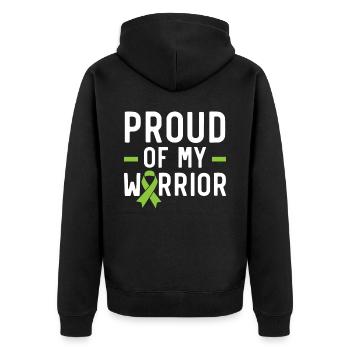 Fier de mon lymphome non hodgkinien guerrier - Veste à capuche bio Premium Unisexe - noir - Dos - Nico (187cm)