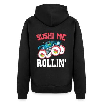 Sushi Me Rollin' Food Lover Foodie Sushi japonais - Veste à capuche bio Premium Unisexe - noir - Dos - Nico (187cm)