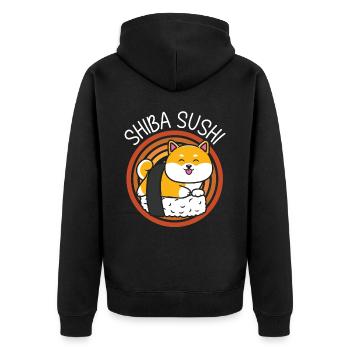 Shiba Sushi Food Lover Gourmet Sushi japonais - Veste à capuche bio Premium Unisexe - noir - Dos - Nico (187cm)