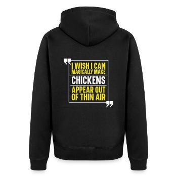 Agriculteur de ferme de poulet Agriculteur Éleveur de poulet - Veste à capuche bio Premium Unisexe - noir - Dos - Nico (187cm)