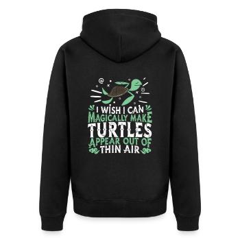 Tortue de mer - Veste à capuche bio Premium Unisexe - noir - Dos - Nico (187cm)