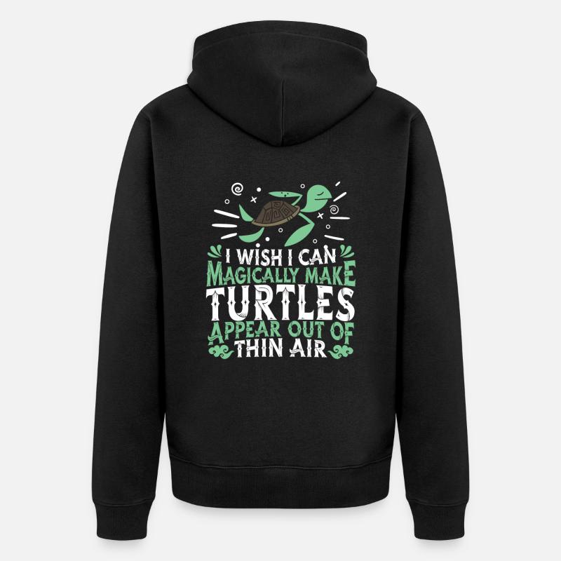 Tortue de mer - Veste à capuche bio Premium Unisexe - noir