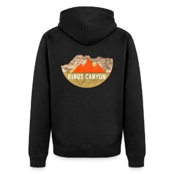 Vintage - Parc national de Kings Canyon - Veste à capuche bio Premium Unisexe - noir - Dos - Nico (187cm)