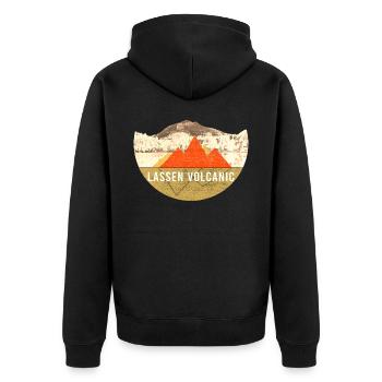 Vendanges - Parc National Volcanique lassens - Veste à capuche bio Premium Unisexe - noir - Dos - Nico (187cm)