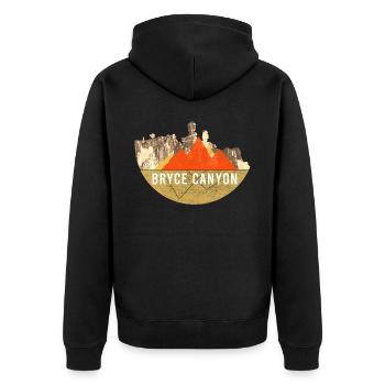 Vintage - Parc national de Bryce Canyon - Veste à capuche bio Premium Unisexe - noir - Dos - Nico (187cm)
