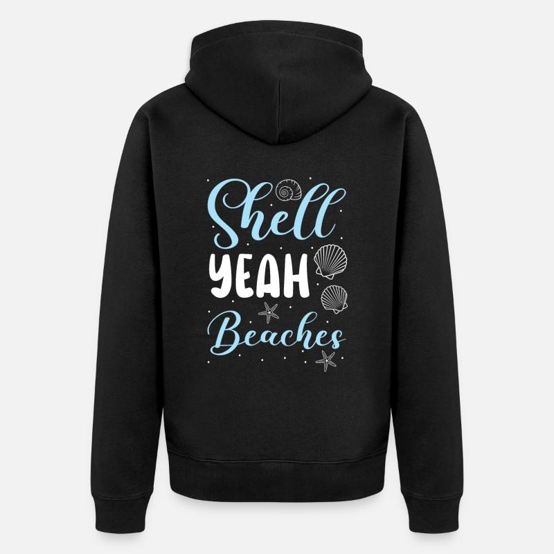 Shell ja Strände Beachcombing Beachcomber - Unisex Premium Bio Zip Hoodie - Schwarz